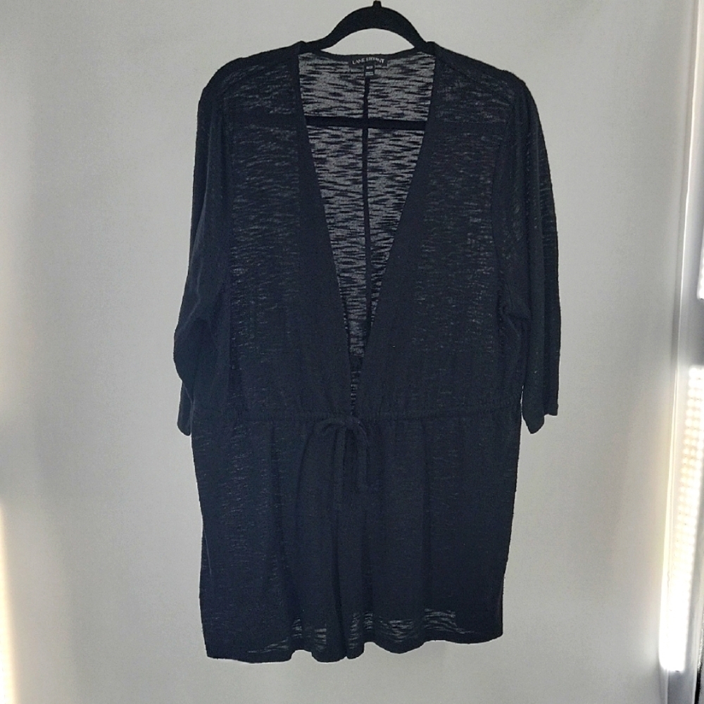 Lane Bryant Black Slightly Sheer Cardigan